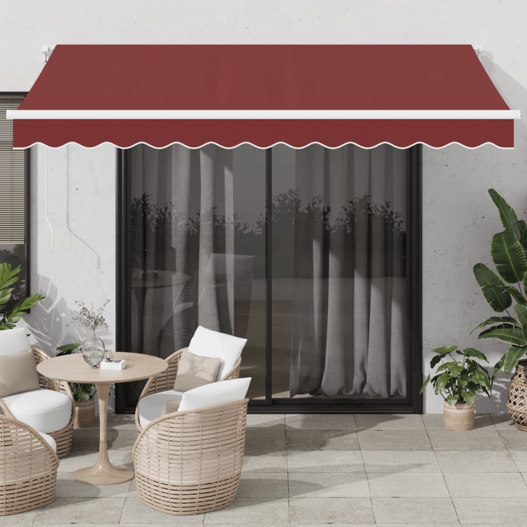 vidaXL Toldo retrátil automático 400x300 cm laranja e castanho