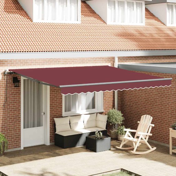 vidaXL Toldo retrátil automático 350x250 cm creme