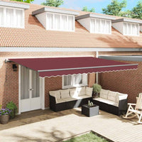 vidaXL Toldo retrátil automático 350x250 cm creme