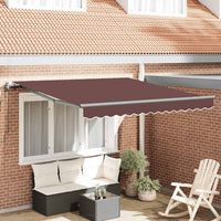 vidaXL Toldo retrátil automático 350x250 cm creme