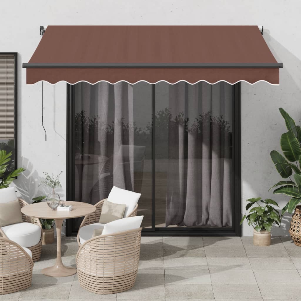 vidaXL Toldo retrátil automático 350x250 cm creme