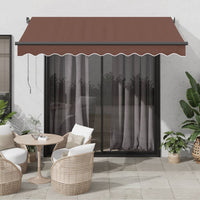 vidaXL Toldo retrátil automático 350x250 cm creme