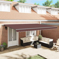 vidaXL Toldo retrátil automático 350x250 cm creme