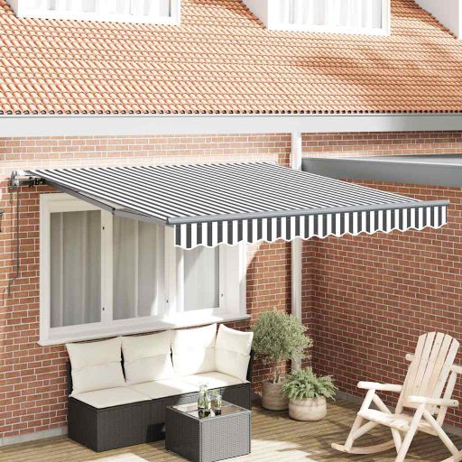 vidaXL Toldo retrátil automático 350x250 cm creme