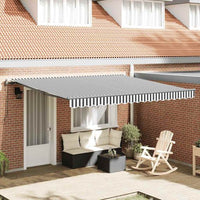 vidaXL Toldo retrátil automático 350x250 cm creme
