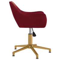 vidaXL Cadeira de jantar giratória veludo vermelho tinto