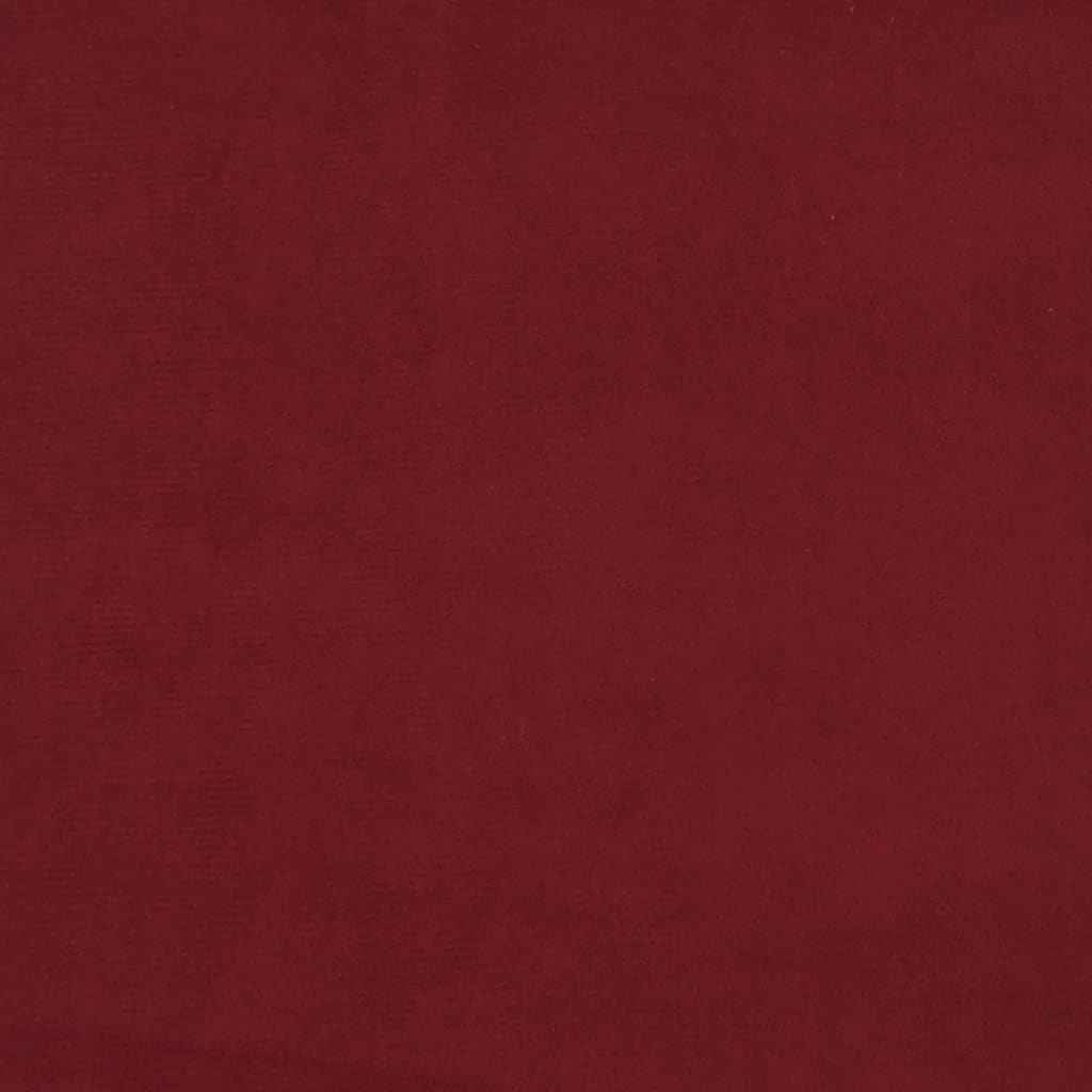 vidaXL Cadeira de jantar giratória veludo vermelho tinto