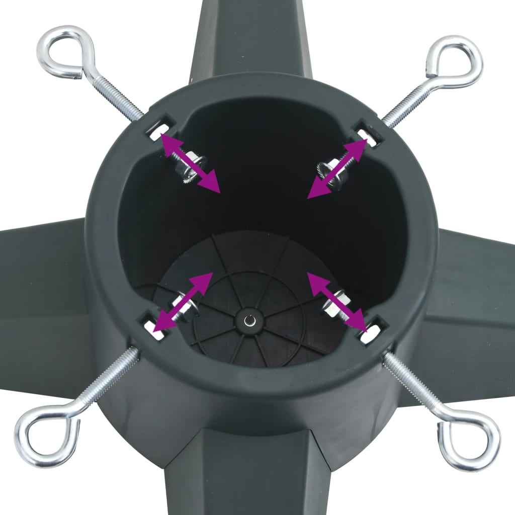 vidaXL Suporte para árvore de Natal 55,5x55,5x15 cm verde