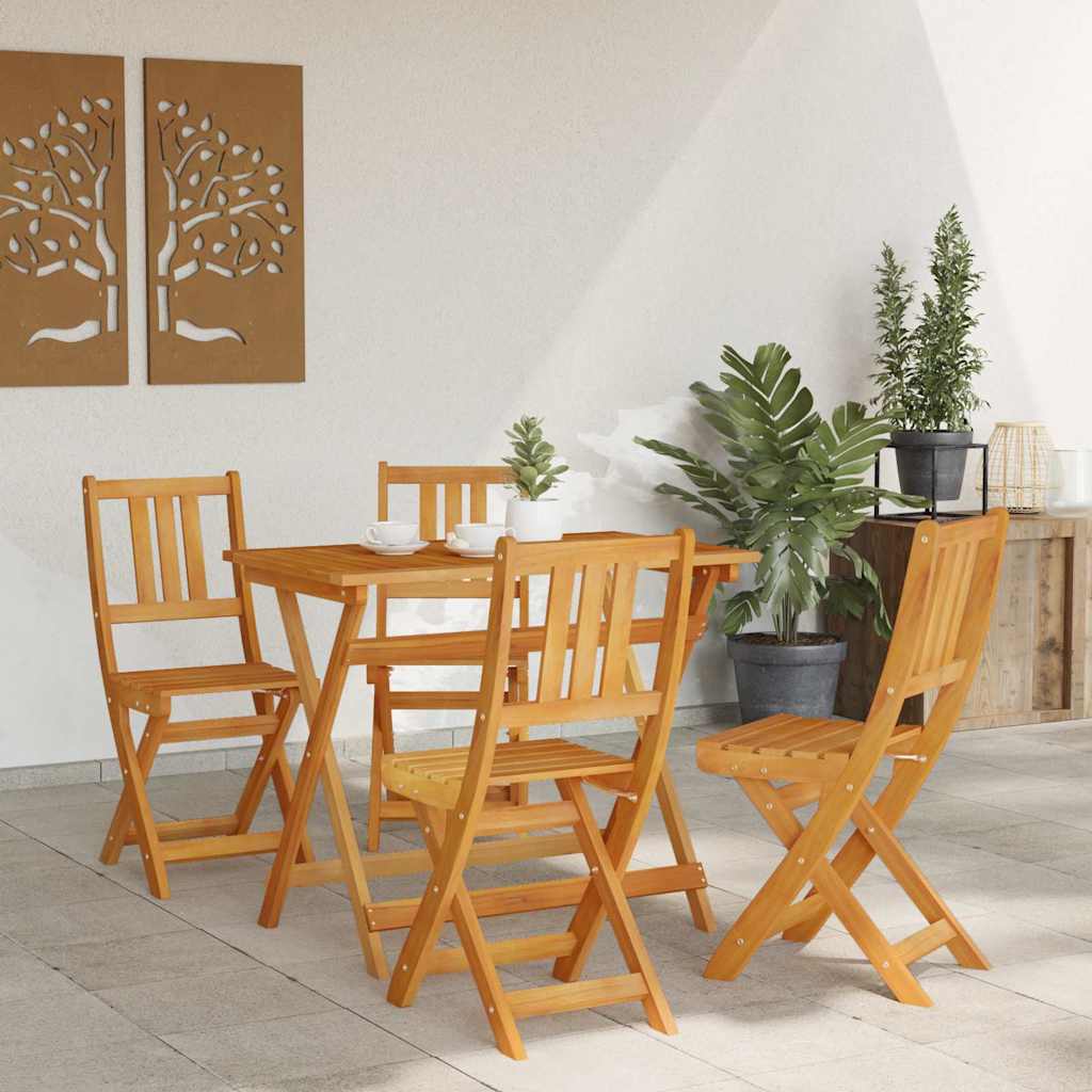 vidaXL Conjunto Bistro de Jardim 5 pcs Castanho