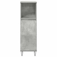 vidaXL 3 pcs conj. móveis casa banho derivados madeira cinza cimento