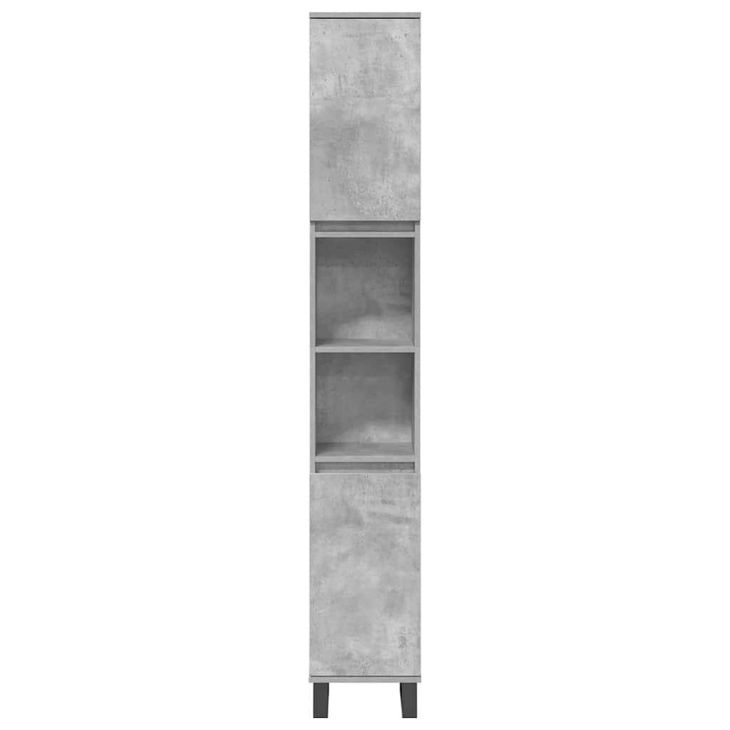 vidaXL 3 pcs conj. móveis casa banho derivados madeira cinza cimento