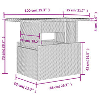 vidaXL 6 pcs conjunto sofás jardim com almofadões PE/acácia cinzento