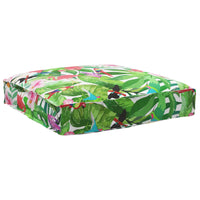 vidaXL Conjunto de Almofadas para Palete 2 pcs Padrão Folha Verde