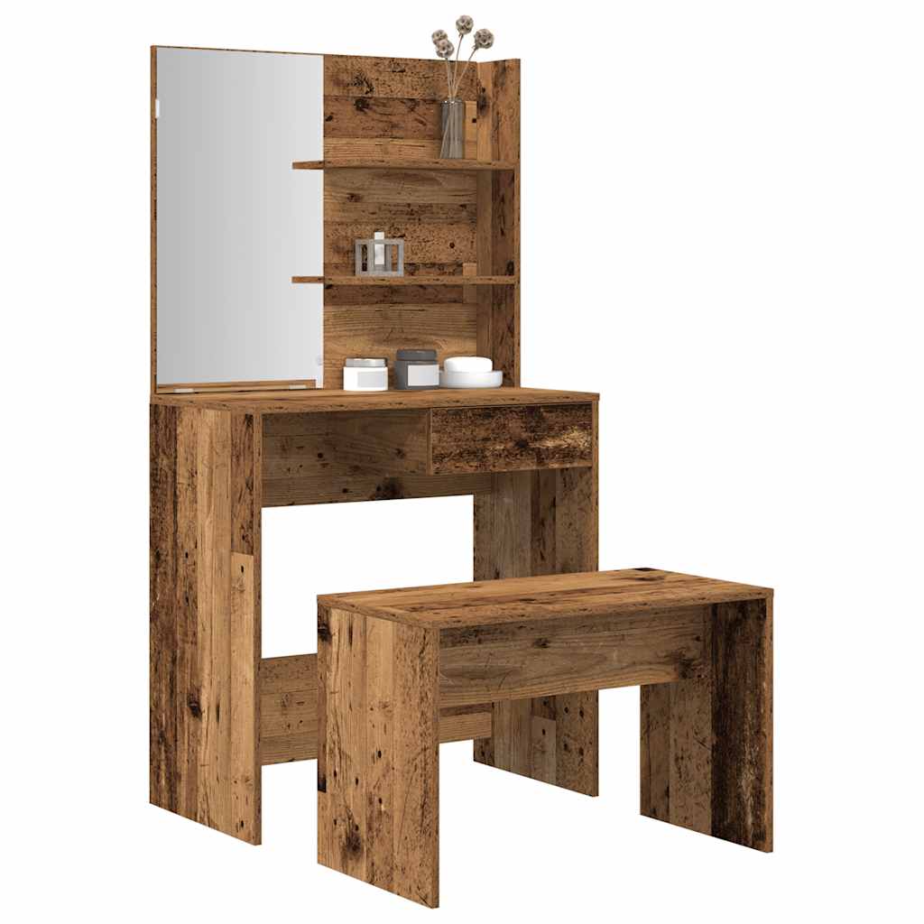vidaXL Conjunto toucador 74,5x40x141 cm branco