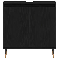 vidaXL Conjunto de Móveis para Banheiro com porta 3 pcs Carvalho Preto