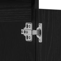 vidaXL Conjunto de Móveis para Banheiro com porta 3 pcs Carvalho Preto