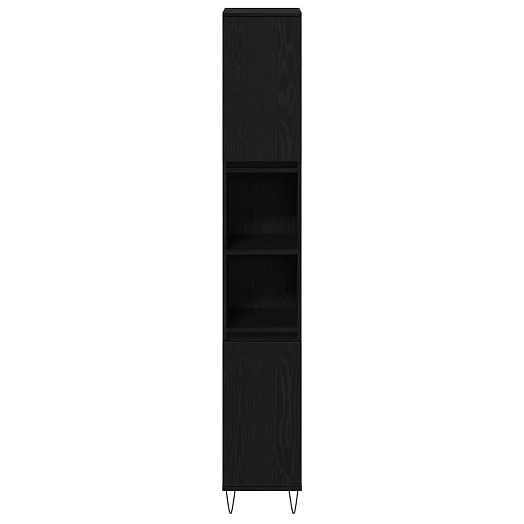 vidaXL Conjunto de Móveis para Banheiro com porta 3 pcs Carvalho Preto