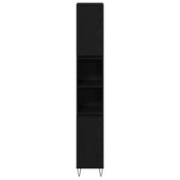 vidaXL Conjunto de Móveis para Banheiro com porta 3 pcs Carvalho Preto