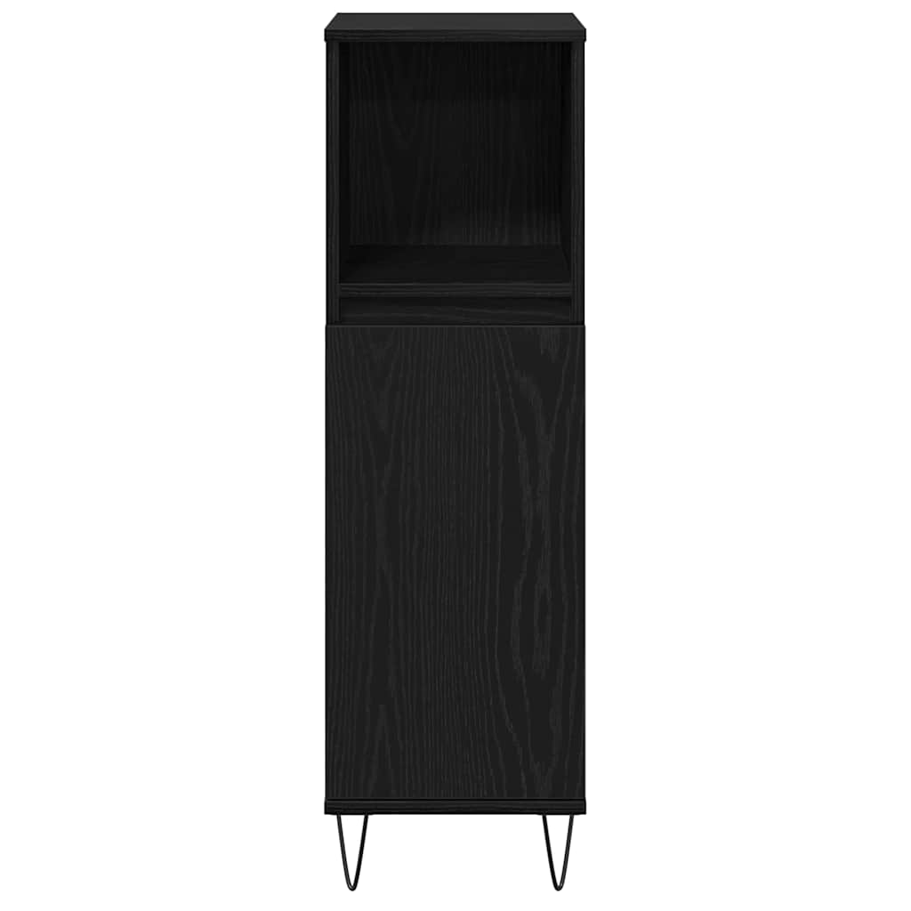 vidaXL Conjunto de Móveis para Banheiro com porta 3 pcs Carvalho Preto