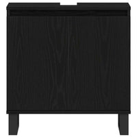 vidaXL Conjunto de Móveis para Banheiro com porta 3 pcs Carvalho Preto