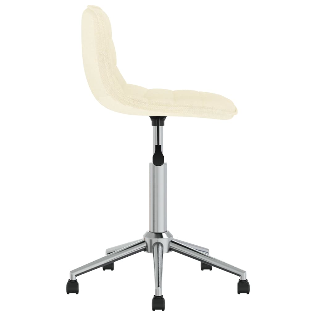 vidaXL Cadeira de jantar giratória tecido cor creme