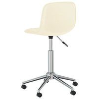 vidaXL Cadeira de jantar giratória tecido cor creme