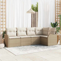 vidaXL Conjunto de Sofá de Jardim Preto vime PE