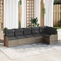 vidaXL Conjunto de Sofá de Jardim Preto vime PE