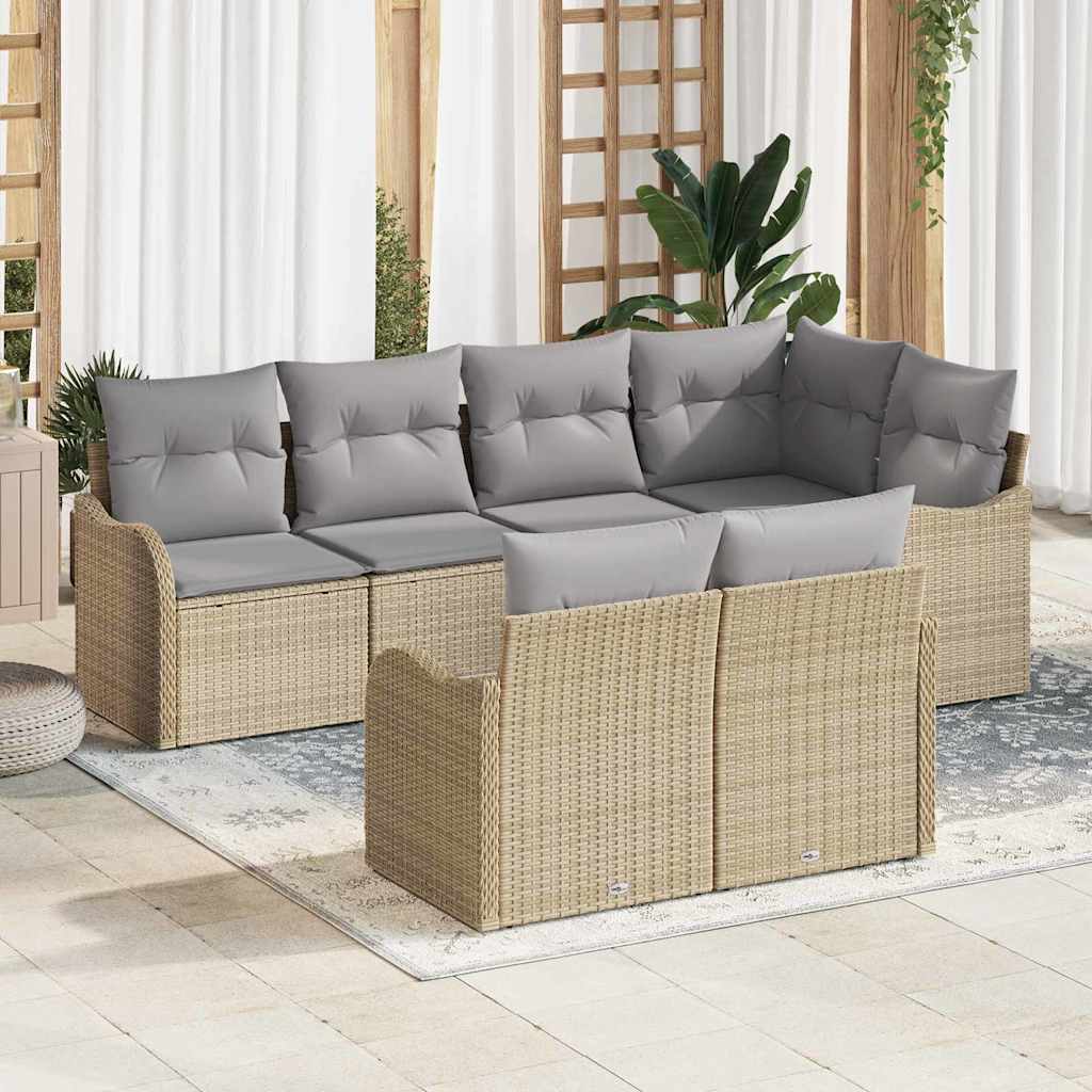 vidaXL Conjunto de Sofá de Jardim Preto vime PE