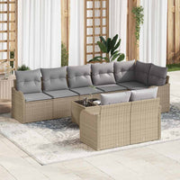 vidaXL Conjunto de Sofá de Jardim 8 pcs Preto vime PE