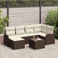 vidaXL Conjunto de Sofá de Jardim 6 pcs Preto vime PE