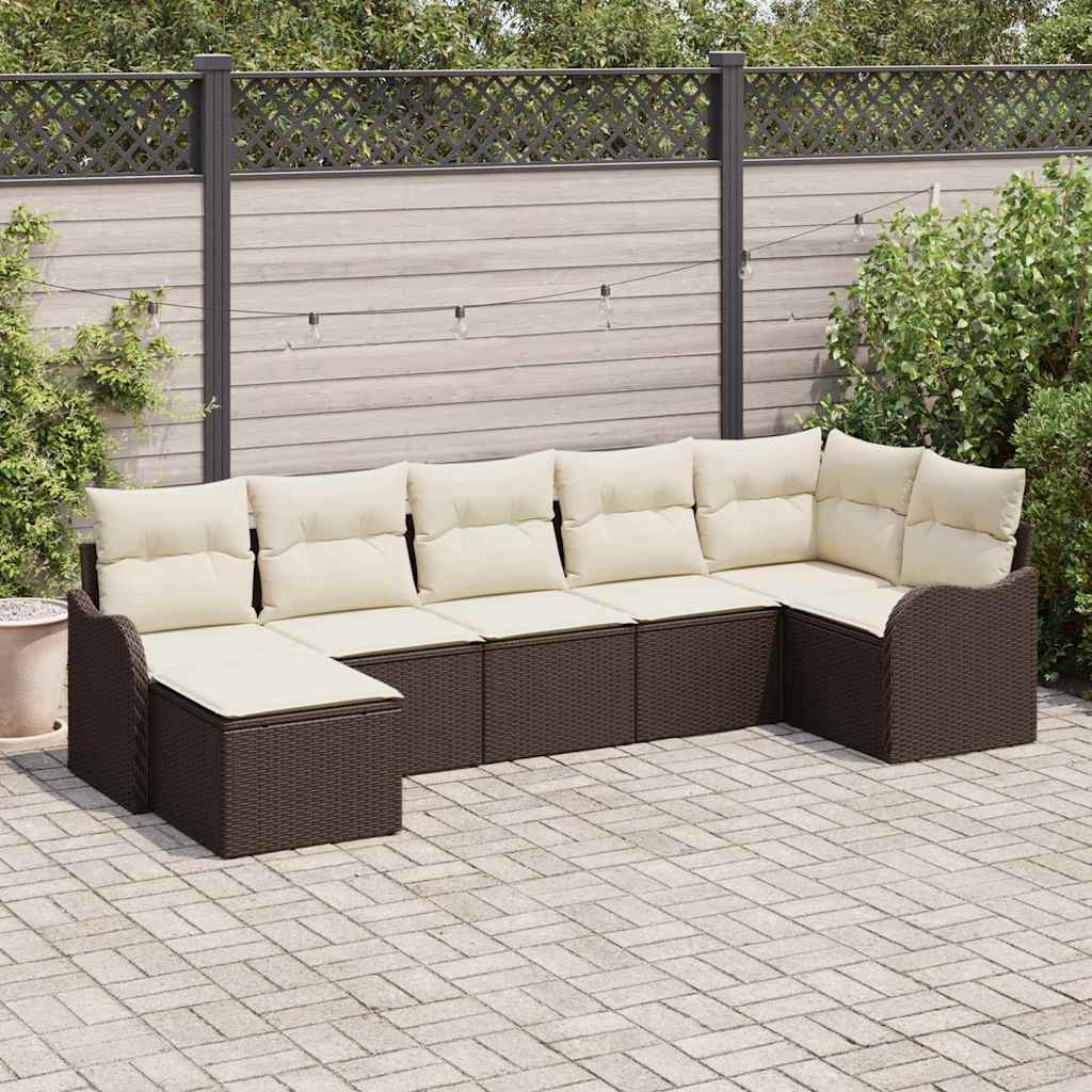 vidaXL Conjunto de Sofá de Jardim Preto vime PE