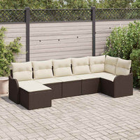 vidaXL Conjunto de Sofá de Jardim Preto vime PE