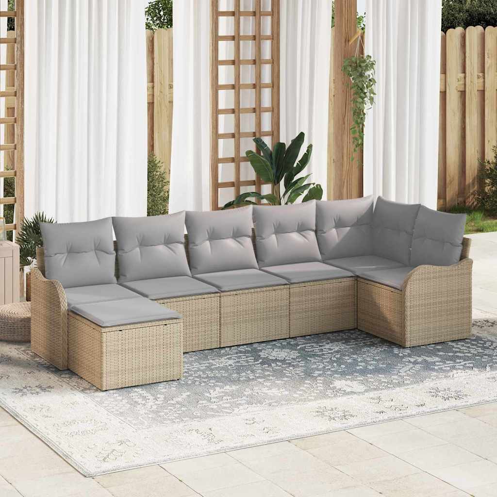 vidaXL Conjunto de Sofá de Jardim Preto vime PE