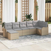 vidaXL Conjunto de Sofá de Jardim Preto vime PE