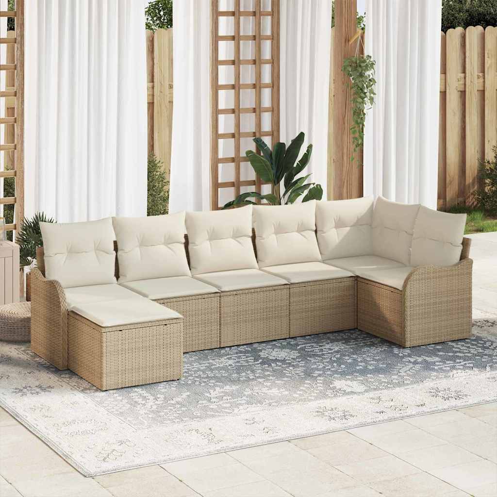 vidaXL Conjunto de Sofá de Jardim Preto vime PE
