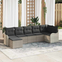 vidaXL Conjunto de Sofá de Jardim Preto vime PE