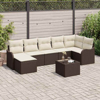 vidaXL Conjunto de Sofá de Jardim Preto vime PE