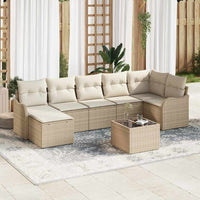 vidaXL Conjunto de Sofá de Jardim Preto vime PE