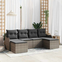 vidaXL Conjunto de Sofá de Jardim 6 pcs Preto Rattan Sintético