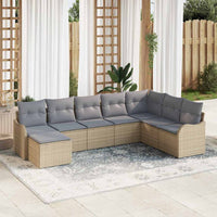 vidaXL Conjunto de Sofá de Jardim Preto vime PE
