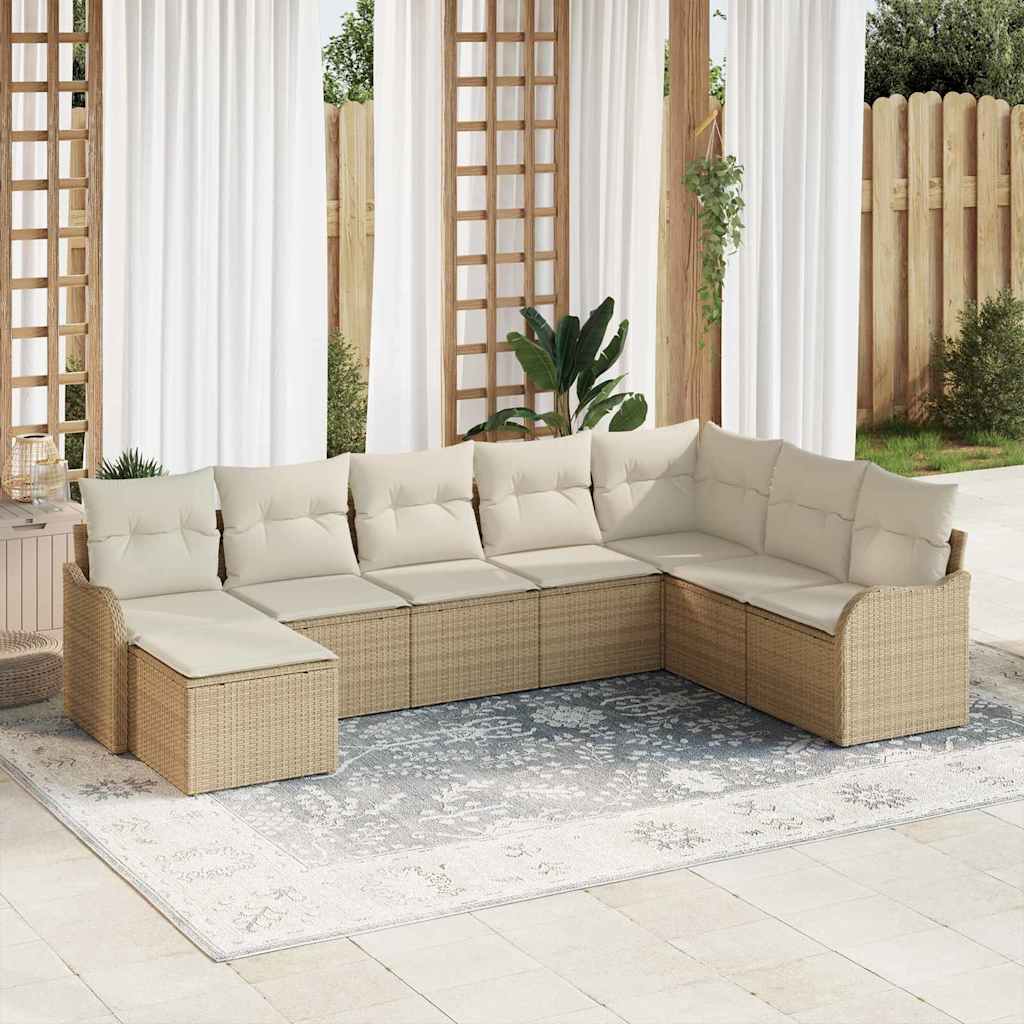 vidaXL Conjunto de Sofá de Jardim Preto vime PE