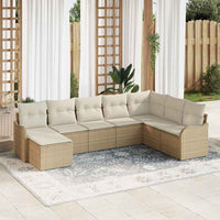 vidaXL Conjunto de Sofá de Jardim Preto vime PE