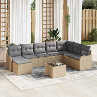 vidaXL Conjunto de Sofá de Jardim Preto vime PE