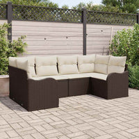 vidaXL Conjunto de Sofá de Jardim 6 pcs Preto Rattan Sintético