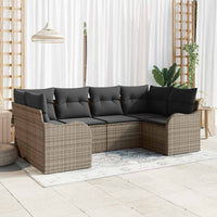 vidaXL Conjunto de Sofá de Jardim 6 pcs Preto Rattan Sintético