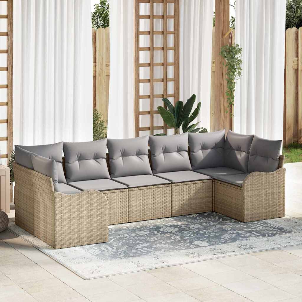vidaXL Conjunto de Sofá de Jardim Preto vime PE