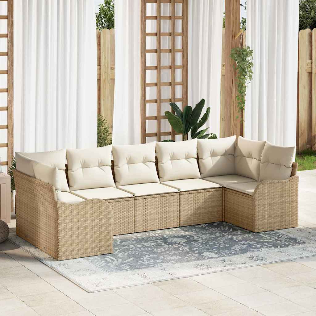 vidaXL Conjunto de Sofá de Jardim Preto vime PE