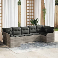 vidaXL Conjunto de Sofá de Jardim Preto vime PE
