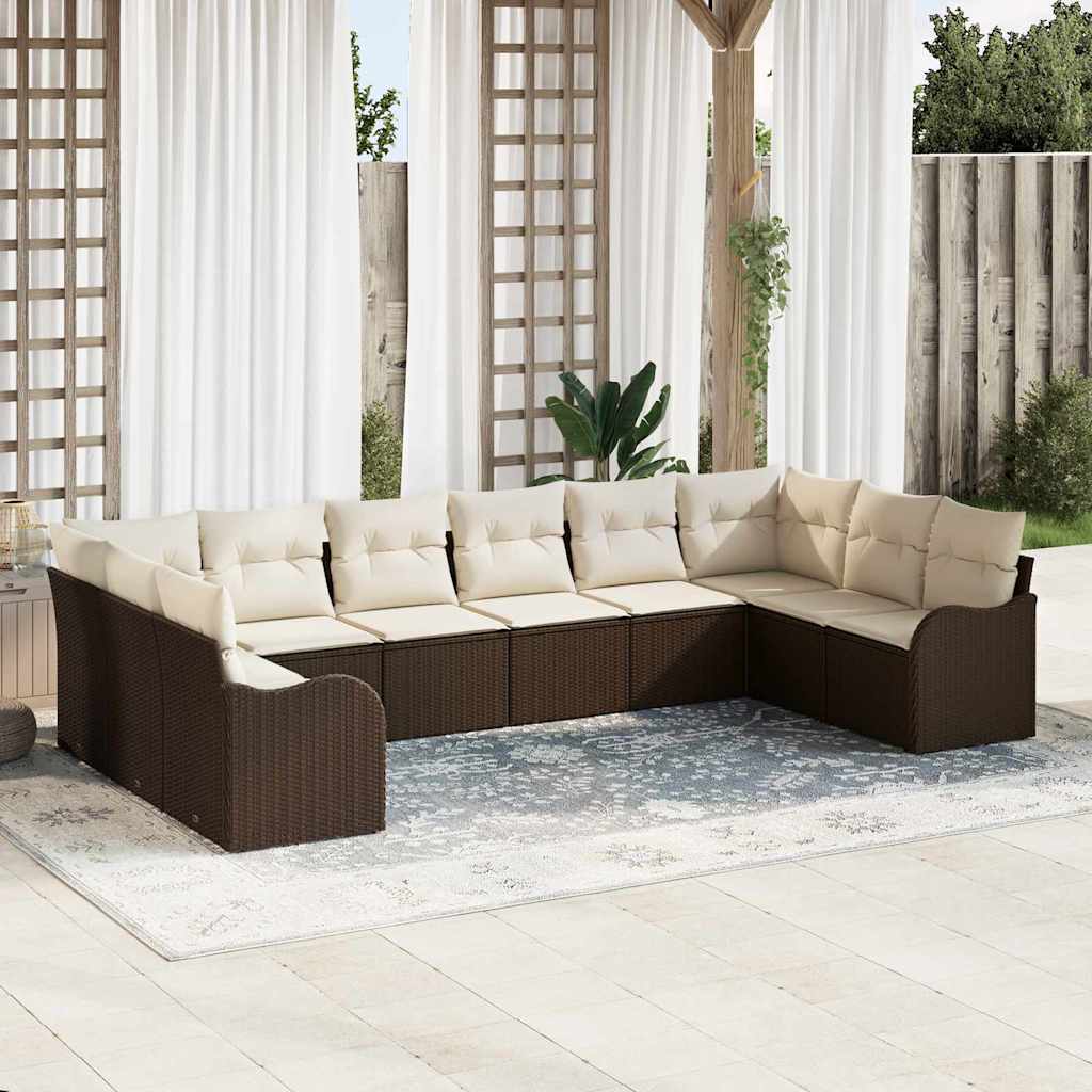 vidaXL Conjunto de Sofá de Jardim Preto vime PE